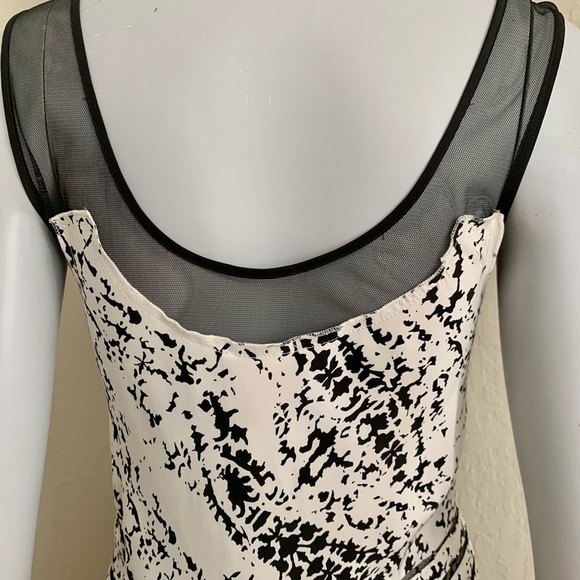 NWT PARKER Silk Blacksplatter Fit & Flare Dress Sleeveless Abstract Pattern M - Picture 12 of 16
